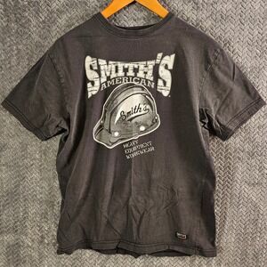 Smiths American Workwear Graphic T Shirt‎ Mens Medium Hard Hat Cotton